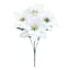 Set of 4 White Poinsettia Floral Bush, 12.5"