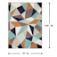 (D545) Mint Julep Geo Area Rug, 7x9
