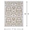 Beige Flower Plastic Outdoor Area Rug, 6x9