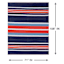 Dark Blue Striped Plastic Outdoor Rug, 6x9
