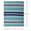 Light Blue Striped Plastic Outdoor Area Rug, 6x9