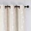 Rowen Natural & White Light Embroidered Filtering Grommet Curtain Panel, 84"