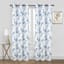 Denver Blue Blossom Grommet Curtain Panel, 76x63
