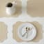 Silver & Natural Amoria Faux Leather Placemats, 13x19