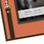 Orange Lacquer Tabletop Frame with Leather Strap, 4x6