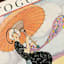 Glass Framed Vogue Umbrella Print Wall Art, 18x22