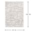 (A252) Willow Grey Microfiber Area Rug, 8x10