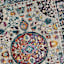 (B518) Luna Medallion Multicolor Fringe Area Rug, 7x9