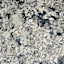 (B551) Magnolia Blue Vintage Floral Area Rug, 7x10