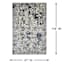 (B551) Magnolia Blue Vintage Floral Area Rug, 7x10