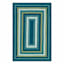 (E133) Kingsburg Blue Braided Indoor & Outdoor Area Rug, 7x10