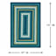 (E133) Kingsburg Blue Braided Indoor & Outdoor Area Rug, 7x10