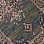 (A466) Jewel Green Medallion Area Rug, 8x10