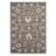 (B803) Antiqua Dark Grey Floral Area Rug, 7x10