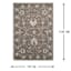 (B803) Antiqua Dark Grey Floral Area Rug, 7x10
