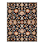 (A510) Pierce Black & Multicolor Floral Design Area Rug, 8x10