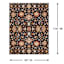 (A510) Pierce Black & Multicolor Floral Design Area Rug, 8x10