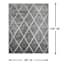 (C131) Grey & White Diamond Tufted Area Rug, 8x10