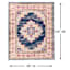 (D494) Found & Fable Floransa Blue & Pink Medallion Area Rug, 8x10