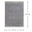 (B799) Crosby St. Grey Herringbone Area Rug, 8x10