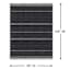 (B817) Hutton Black Flatweave Tassel Area Rug, 8x10