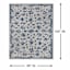 (A502) Providence Tacoma Blue Floral Hooked Area Rug, 8x10