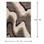 (A280) Sydney Ivory & Tan Multi-Waves Area Rug, 8x10