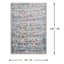 (B652) Genevieve Red & Blue Distress Look Area Rug, 8x10
