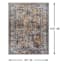 (B881) Tahmis Black & Gold Medallion Washable Area Rug, 8x10