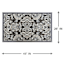 Arrington Grey & Spice Floral Damask High-Low Washable Accent Rug, 2x4