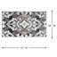 Arrington Grey & White Medallion High-Low Washable Accent Rug, 26x45