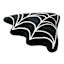 Spiderweb Corner Shaped Throw Pillow, 18x10