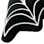 Spiderweb Corner Shaped Throw Pillow, 18x10