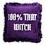 Spellbound 100% That Witch Throw Pillow, 18"