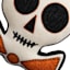 Happy Haunting Skull Shaped Throw Pillow, 15x12