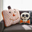 Happy Haunting Skull Shaped Throw Pillow, 15x12