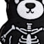 Skeleton Bear Shaped Throw Pillow, 24x15