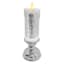 Silver LED Glitter Candle, 13"