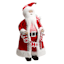 Porcelain Head Santa with Banner, 24"
