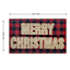 Red Buffalo Plaid Carved Merry Christmas Coir Mat, 18x30