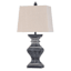 Distressted Black Lamp with Shade, 34"