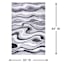 (B511) Soho Grey & Cream Waves Area Rug, 5x7