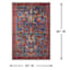 (B524) Found & Fable Sergio Blue & Red Area Rug, 5x7