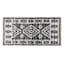 Boho Grey Tribal Chindi Accent Rug, 2x4