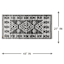 Boho Grey Tribal Chindi Accent Rug, 2x4