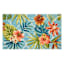 (E227) Santa Monica Trellis Aqua Floral Indoor & Outdoor Accent Rug, 2x4