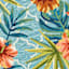 (E227) Santa Monica Trellis Aqua Floral Indoor & Outdoor Accent Rug, 2x4