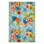 (E227) Santa Monica Trellis Aqua Floral Indoor & Outdoor Area Rug, 5x7