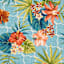 (E227) Santa Monica Trellis Aqua Floral Indoor & Outdoor Area Rug, 5x7