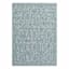 (E306) Aqua Geo Wave Indoor & Outdoor Area Rug, 5x7
